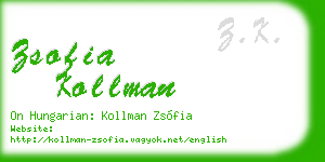 zsofia kollman business card