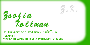 zsofia kollman business card